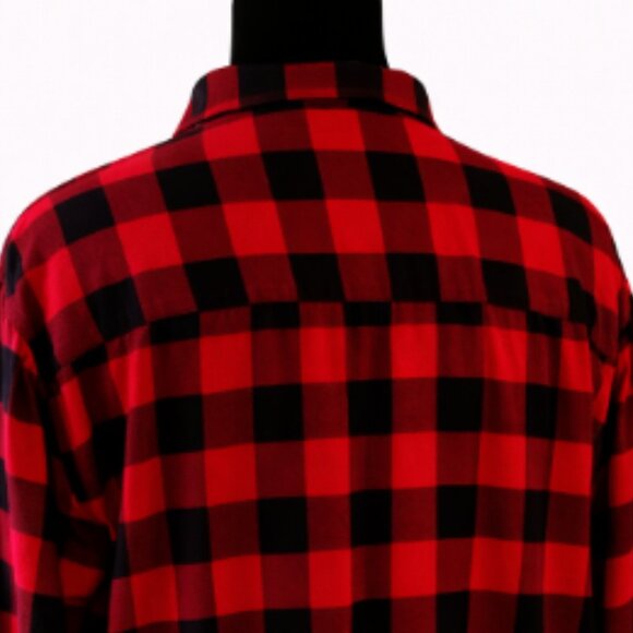 Club Room Red & Black Checkered Button-Down Shirt – Size L - Picture 10 of 11